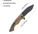 Kubey Timberwolf Linerlock Tan KUB208H