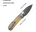 Kubey Hyde Linerlock Black Ultem KUB2104J
