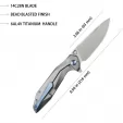 Kubey Nova Framelock Titanium KUB235F