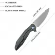 Kubey Nova Framelock Flame Titanium KUB235G