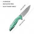 Kubey Nova Framelock Green Titanium KUB235H