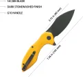 Kubey Noble Linerlock Black Yellow KUB236N