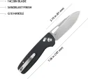 Kubey Bluff Axis Lock Black G10 KUB248D