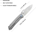 Kubey Blackout Framelock Ti Gray KUB259A