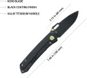 Kubey Blackout Framelock Ti Black KUB259C