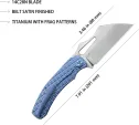 Kubey Sylow Framelock Blue Ti KUB260B
