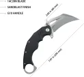 Kubey Wrath Karambit Linerlock Black KUB261A