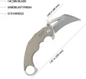 Kubey Wrath Karambit Linerlock Tan KUB261C