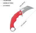 Kubey Wrath Karambit Linerlock Red KUB261D
