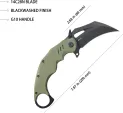 Kubey Wrath Karambit Linerlock OD KUB261F