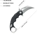 Kubey Mini Wrath Karambit Linerlock KUB262A