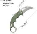 Kubey Mini Wrath Karambit Linerlock KUB262B