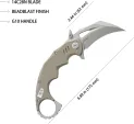Kubey Mini Wrath Karambit Linerlock KUB262C