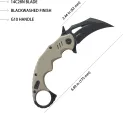 Kubey Mini Wrath Karambit Linerlock KUB262G