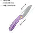 Kubey Vagrant Framelock Purple Ti KUB284D