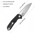 Kubey Vagrant Linerlock Black G10 KUB291A