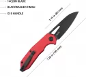 Kubey Vagrant Linerlock Black Red KUB291K