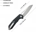 Kubey Vagrant Linerlock Black KUB291N
