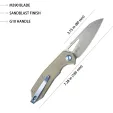 Kubey Vagrant Linerlock Tan G10 KUB291T