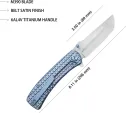 Kubey Interflow Framelock Ti Blue KUB294B
