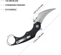 Kubey Rogue Karambit Black KUB298A
