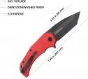 Kubey Bravo 1 Linerlock Red Black KUB318B