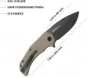 Kubey Bravo 1 Linerlock Tan Black KUB319D