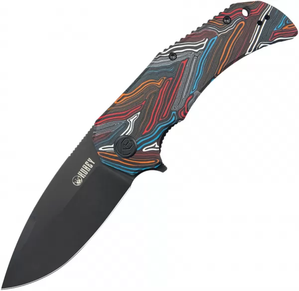 Kubey Bravo 1 Linerlock Multi Black KUB319F
