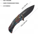 Kubey Bravo 1 Linerlock Multi Black KUB319F