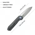 Kubey Royal Framelock Flame Ti KUB321N