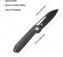 Kubey Royal Framelock Blackout Ti KUB321O