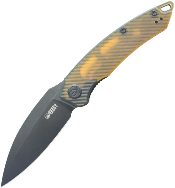 Kubey Leaf Linerlock Black Ultem KUB333H