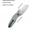 Kubey Monsterdog Linerlock Damascus KUB337E