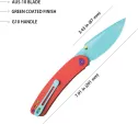 Kubey Momentum Linerlock Green Red KUB344L