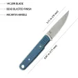 Kubey JL Fixed Blade Blue Micarta KUB356B