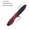 Kubey Master Chief Linerlock Blk-Red KUB358A