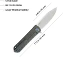 Kubey NEO Framelock Flame Ti KUB359B