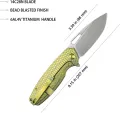 Kubey Tityus Framelock Gold KUB360G