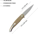 Kubey MOS Hydra Linerlock Tan KUB361C