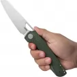Kubey Elang Linerlock Green Micarta KUB365E