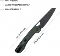 Kubey Elang Linerlock Green Micarta KUB365F