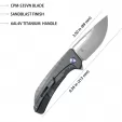 Kubey Hyperion Framelock Flame Ti KUB368F