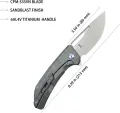 Kubey Hyperion Framelock Flame Ti KUB368I