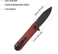 Kubey NEO Linerlock Red Damascus KUB371F