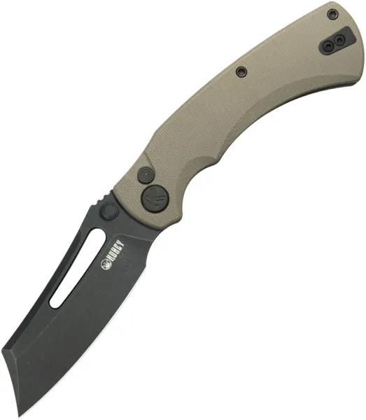 Kubey Dheo EDC Button Lock Tan KUB378D