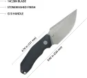 Kubey Basilisk Fixed Blade Black KUB381A