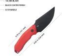 Kubey Basilisk Fixed Blade Red KUB381B