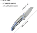 Kubey Steeltle Framelock Gray Ti KUB390A