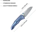 Kubey Steeltle Framelock Blue Ti KUB390C