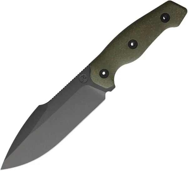 Kunwu Knives Stiffy G Fixed Blade Grn Tflon KUNF712GN1